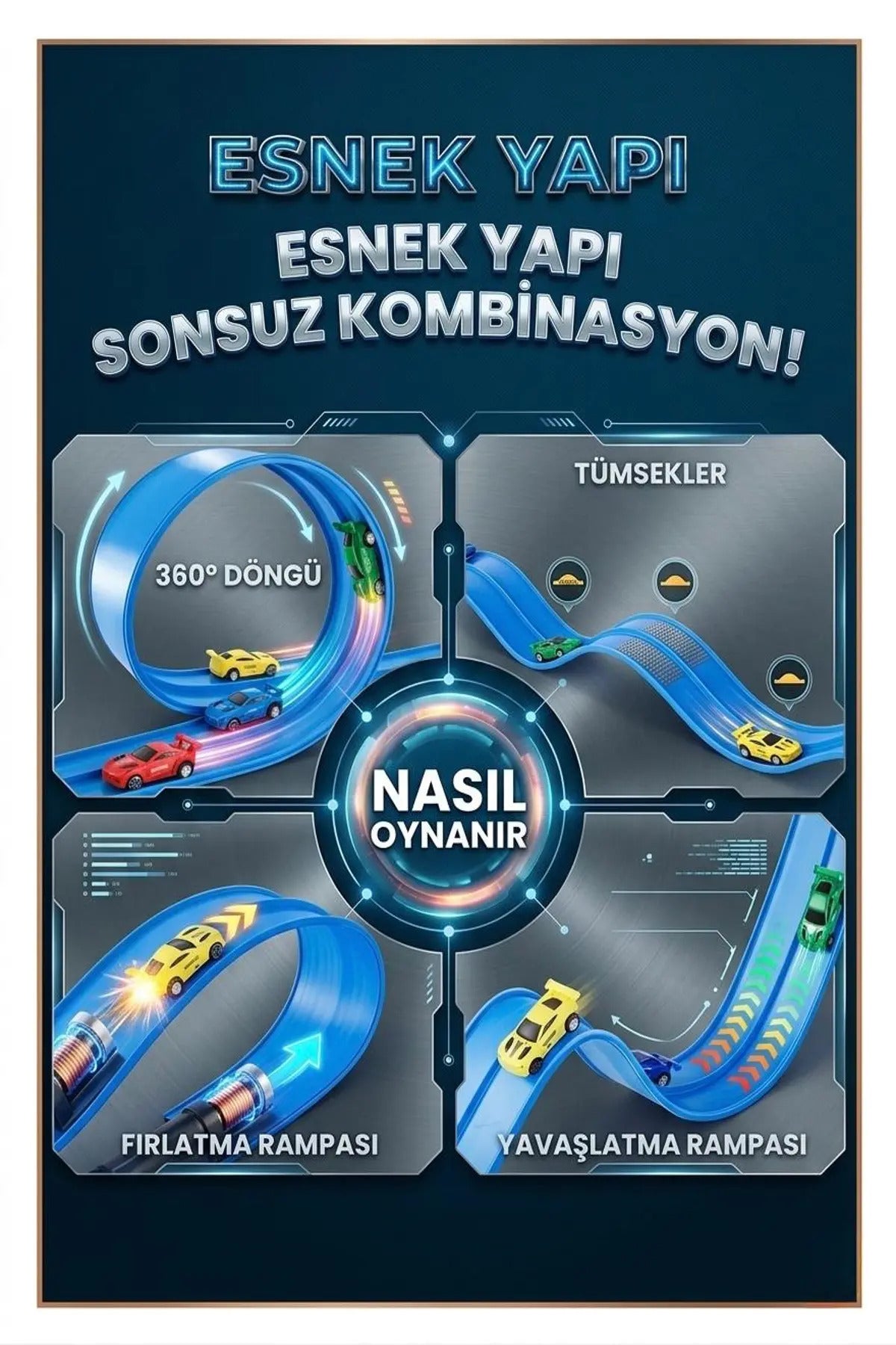 Esnek yapı: döngü, tümsek ve rampa kombinasyonları